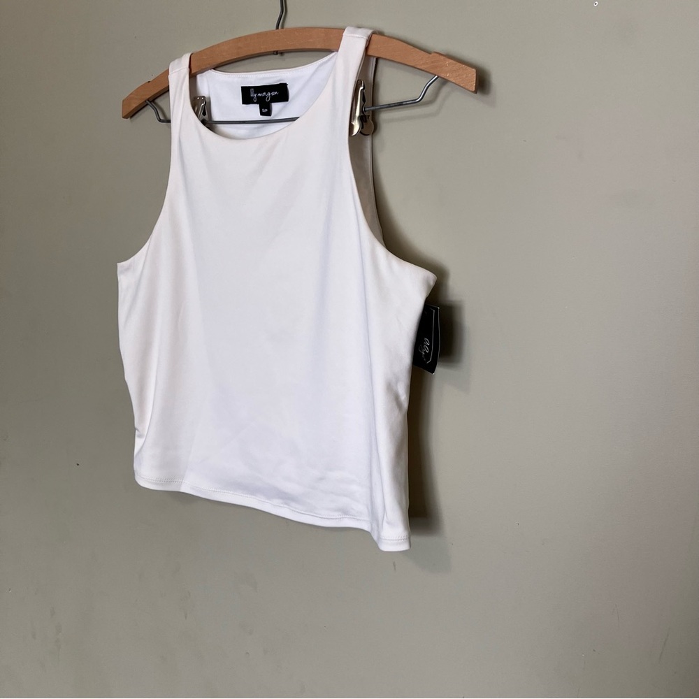 Lily Morgan Cream Cropped Tank Top - Picture 4 of 10